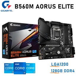 LGA 1200ギガバイトB560M Aorus Elite Motherboard 1200 10th/11-Gen Intel Core I3 I5 I7 CPU DDR4 128GB Intel B560 Mainboard New