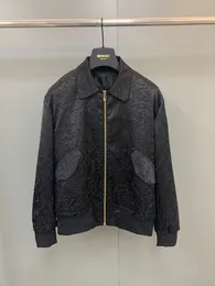 2023 new men's crystal flying jacket light luxury quality design silhouette pattern casual jacket