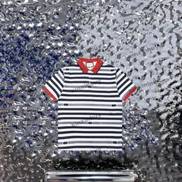 xinxinbuy erkekler tasarımcı tişört tişört 23ss şerit mektup yakalı jakard kısa kollu pamuk kadın siyah beyaz mavi kırmızı m-2xl