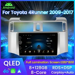 2din QLED 8core Android11 CAR DVD Radio For Toyota 4Runner 2009-2017 Multimedia video player 8G 128G Carplay auto GPS DSP