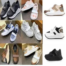 EUR36-45 Hombres Running Designer Shoes Vintage Check Sneakers Men Women Hool Loop Platform Sneaker Suede Torners de cuero Negro Blanco Mesh Runner Zapatos