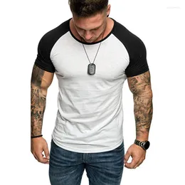 Men's T-skjortor Solid Color Short Sleeve Men 2023 Summer High Quality Raglan T-shirt Fashion Hip Hop Top Tees Simple Style Blank Shirt