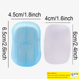 20 PcsSet Disposable Boxed Soap Paper Portable Aromatherapy Hand Wash Bath Travel Mini Box Base Bathroom Accessories