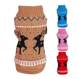クリスマスエルク犬の服秋の冬の温かい犬ペットドッグコートセーター犬用猫衣類ジャケットチワワTシャツペットベスト342S