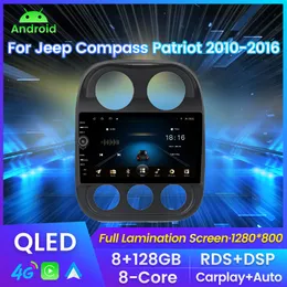 QLED 1280*800P Car DVD radio for Jeep Compass 2010-2016 Android 11 built-in carplay auto RDS DSP SWC car multimidia stereo