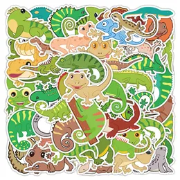 60st Partiste Cartoon Lizard Stickers Waterproof Sticker för bagage bärbar dator skateboard anteckningsbok vattenflaska anteckningsbok resväska cykelbildekaler