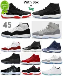 2023 NUOVE scarpe da basket J3S 11 Scarpe da basket 11s Cherry Bred Space Jam Concord Cool Grey Jubilee 25th Anniversary Velvet Midnight Navy Cap and Gown