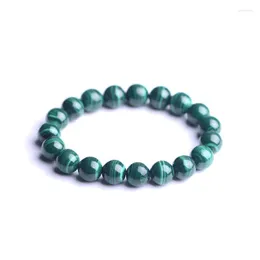 가닥 도매 정통 Malachite Natural Stone Bracelets 남성 남성을위한 사악한 운송 구슬 싱글 랩 팔찌 보석