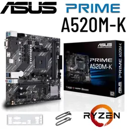 Asus PRIME A520M-K Socket AM4 Motherboard DDR4 64GB PCI-E 3.0 M.2 64GB Desktop AMD A520 Mainboard AM4 Ryzen CPU Overlocking New
