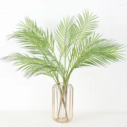 Fiori decorativi verdi piante di plastica di foglie di palma artificiale decorazioni per esterni per esterni scutellaria foglie finte foglie finte bonsai bonsai