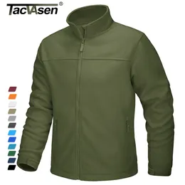 남자 재킷 Tacvasen Winter Windproof Fleece Jackets Full Zip Mens 군용 전술 군대 재킷 멀티 포켓 작업 코트 하이킹 Windbreaker 230310