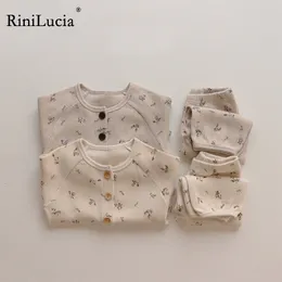 Pigiama RiniLucia Pigiama per bambini Set Bambini Neonata Ragazzi Abbigliamento casual Manica lunga Bambini Pigiama Pigiama Set Abbigliamento per bambini 230310