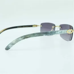 Occhiali da sole Occhiali da sole quadrati da uomo in vero corno di bufalo screziato da uomo di marca di lusso occhiali da sole vintage festival Carter Buffs Glasses F00F