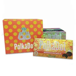 caixa de embalagem polkadot papel Polka Dot cogumelo chocolate belga vegano caixas de embalagem escura molde invólucro moldes padrão
