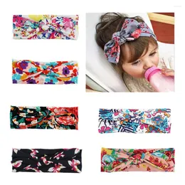 Acessórios para o cabelo Boho colorido Borno da criança da cabeça bebê Flor Flor Ribbon Coubeador Kids Band Girl Bow Nó para presente