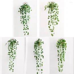 装飾的な花90cm人工緑のディルウォールハンギングシルクフラワーアイビーラタンホームデコレーションヴァインベゴニアサツマイモスイカロン