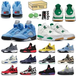 Scarpe da basket Jumpman 3s White Cement Reimagined 5s unc 4S SB Pine Green 6s Cool Grey Sneakers con scatola