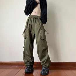 レディースパンツCapris Y2K Women TechWear Cargo Pants Spring Hip-Hop Wide Legストレートジョギングズボン