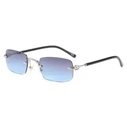 Sonnenbrillen Gafas De Sol Randlose Sonnenbrillen Großhandel Metallbrillen Herrenaccessoires Vintage-Sonnenbrillen zum Fahren BrillenKajia 2023
