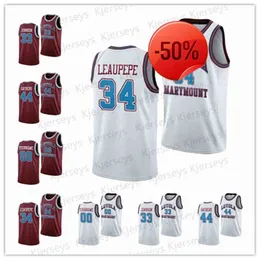 Ceolmu Loyola Marymount Lions University Basketball 34 Keli Leaupepe 30 Bo Kimble 44 Hank Gathers Retro Basketball Jersey Masculino Ed