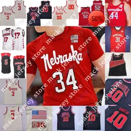 Custom Ncaa Nebraska Cornhuskers College Basketball Jersey Quaran Mcpherson Oleg Kojenets Keisei Tominaga Trevor Lakes Trey Mcgowens