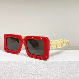 Mode off w solglasögon nya fyrkantiga kvinnor män utanför hål design solglasögon damer vita rektangulära acetatglasögon oeri025 hiphop eyewearap14