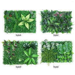 Dekorativa blommor konstgjorda gröna väggstaket screening bakgrundsdekor falskt gräs