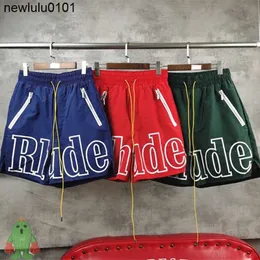 Projektanci mężczyźni Summer Rhude Shorts Capsule Pocket Street swobodne przycięte męskie sportowe spodnie do koszykówki