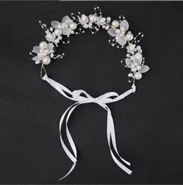 Girls' Head Pieces Charming Cute Kids Children Veils To Match Flower Girl Dresses White Pink Princess Garland Headband For Drop Deli Dhoyc