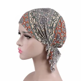 Beanies Beanie/Skull Caps Lady Head Wrap Hat Satin Sleep Hatts For Women Dusch Flower Print Bonnet Turban Extra Large Cap Female