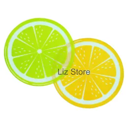 Silicone Cup Mat Yellow Green Lemon Nonstick Pad Heat Resistant Bake Mat Restaurant Coffee Beverage Mat Placemats Bar Kitchen Tool TH0888