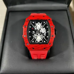 2020 Neue hochwertige Herren Luxus Uhr Silikon Ghost Head Skeletton berühmte Marke Watch Schädel Sport Quarz Hollow Armbanduhren 16222s