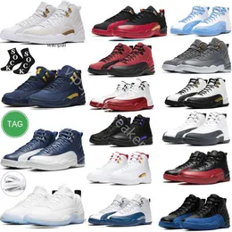 2024 Scarpe da basket da uomo 12s Stealth Playoffs 2022 Royalty Black Taxi Utility Indigo Reverse Flu Game Reverse Concord 12 Scarpe da ginnastica da uomo all'aperto