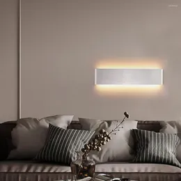 Vägglampa 24 cm led sconce ljusdekor vardagsrum sovrum inomhus för hem borstad aluminiumbelysning fixtur