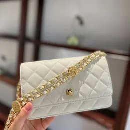 Channel Woc 22a Shoulder Bags Gold Coin Ornament Women Designer Luxury Fashion Crossbody Bag Tote Handbag Ladies Classic Mini Flap