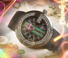 Crime Premium Mens Womens Couple Watch Quartz Movement Male Time Clock Watches Diamonds Ring Big Rubber Fabric Generous Fine President Business Wristwatch Gifts