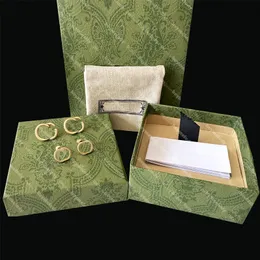 Luksusowe złote kolczyki stadnonerowe projektant dla kobiet kolczyki stadnatowe kolczyki literowe biżuteria z zestawem pudełka