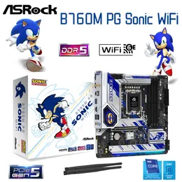 ASRock B760M PG SONIC WiFi LGA 1700 Motherboard Support Intel 13th and 12th Gen DDR5 128GB 7200(O.C.) MHz Desktop Mainboard New