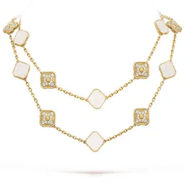 Schmuck Luxus Frauen Pendelklee Geschenk Braut Hochzeit Silberketten für Girls2075