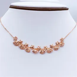Цепи Пурпурное золото ожерелье 14к розовой звезды Seechells Chain Penne Exquisite Light Luxury Wedding Jewelrychains