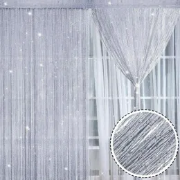 Gardin dekoration rum avdelare nettofönster gardiner dörr skärm glitter strängpanel hängande pärlor