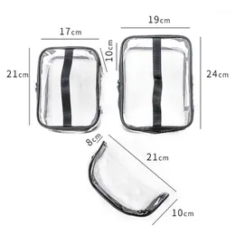 Pencil Bags School Supplies Stationery Transparent Pen 3SIZES Fashion Clear Beauty Case PVC Waterproof Organizer Pouch1