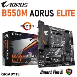 Gigabyte B550M AORUS Elite Motherboard AMD B550 Socket AM4 DDR4 128 GB PCI-E 4.0 M.2 Överskridande Micro-ATX B550 Mainboard AM4 NYTT