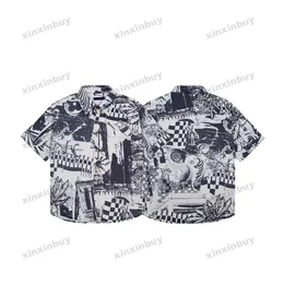 Xinxinbuy Men Designer Tee T Shirt 23ss حبر طباعة الدنيم القطن القطن القطن أسود أبيض رمادي الأزرق S-2XL