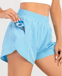 calças femininas de ioga de ioga luus roupas de ioga de ioga shorts de cintura alta exercícios de calça curta, fitness wear garotas executando shorts ativos calças de segurança adultas elásticas