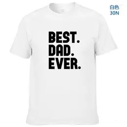 Мужские футболки День отца подарок папа когда-либо напечатанная мужская футболка для мужчин для мужчин с коротким рукавом o nece cotton casual toe toe