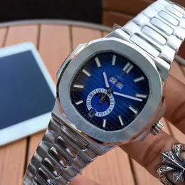 Мужские автоматические часы высокого качества с серебряным ремешком, синие мужские механические наручные часы из нержавеющей стали, водонепроницаемые супер светящиеся часы для мужчин258n