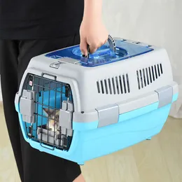 Haustier-Transporttasche, atmungsaktiv, für Hunde und Katzen, großer Raum, für Auto, tragbare Tragetasche, für Welpen, Käfig, Box, Haustierprodukte, Y1127228g