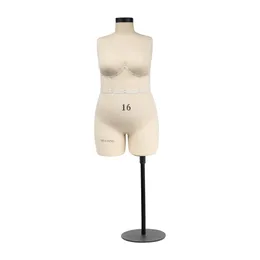 Deliang Half Scale Form Form Plus Size 16 Woman Mannequin Dresmaker Dummy Fat Tailor Model Miniature