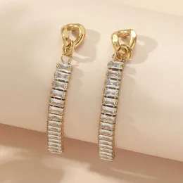 Earing 2023 new titanium steel earrings, women's tassels, long style, stainless steel, diamond earrings